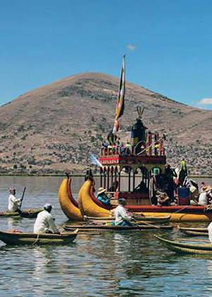 Manco Capac y Mama Ocllo salen del lago